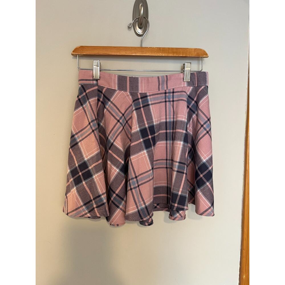 Aéropostale Pink Plaid High Rise Mini Skater Skirt Small Pleats Y2K Coquette